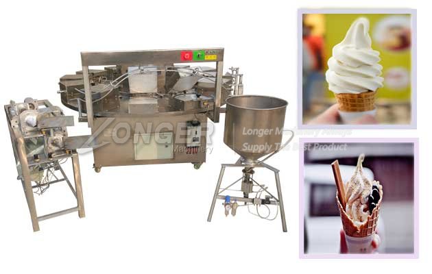 ice cream cone baking rolling machine