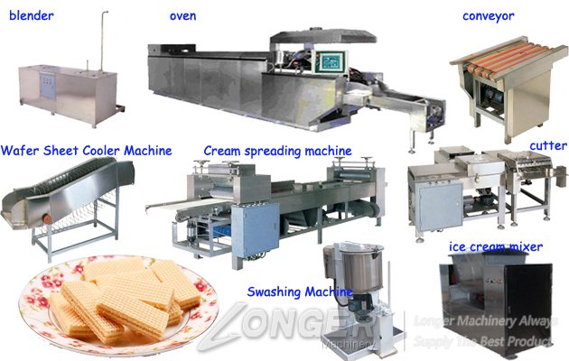 45 mould electric heating wafer biscuit production line